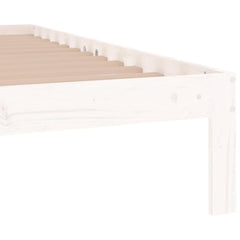 Bed Frame without Mattress Solid Wood Pine White 2ft6 small single