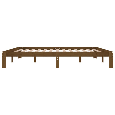 Bed Frame Honey Brown Solid Wood Pine 200x200 cm