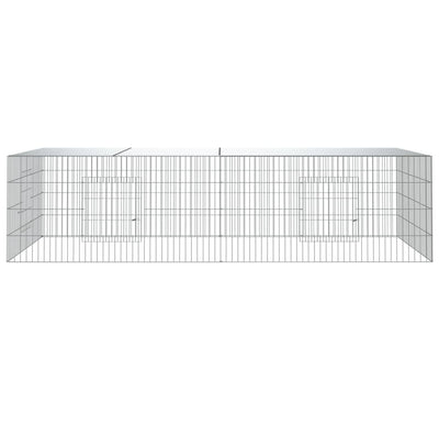 2-Panel Rabbit Cage 220x110x55 cm Galvanised Iron