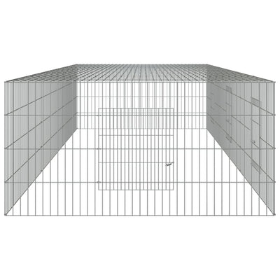 3-Panel Rabbit Cage 325x109x54 cm Galvanised Iron