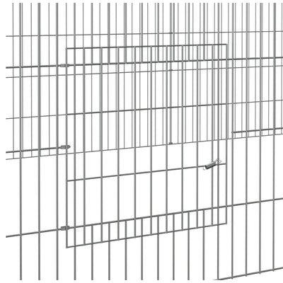 3-Panel Rabbit Cage 325x109x54 cm Galvanised Iron