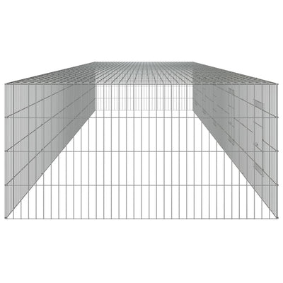 5-Panel Rabbit Cage 541x109x54 cm Galvanised Iron