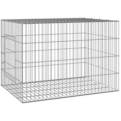 vidaXL Rabbit Cage 78x54x54 cm Galvanised Iron 2