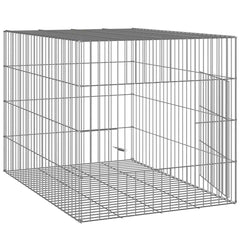 vidaXL Rabbit Cage 78x54x54 cm Galvanised Iron 4