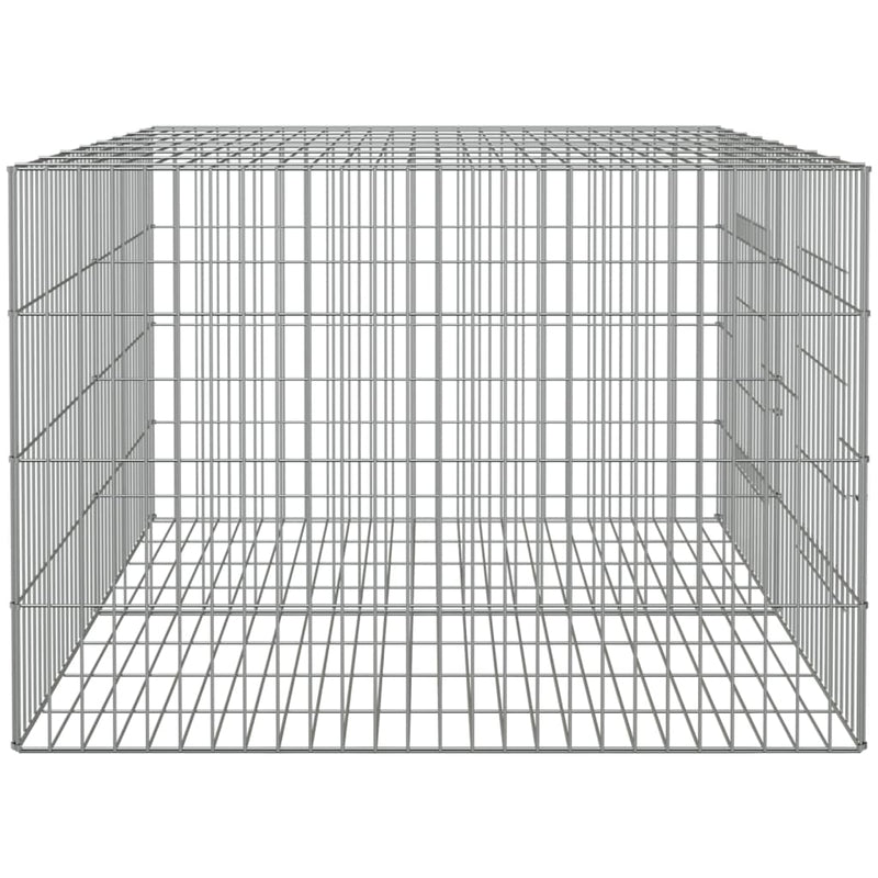 2-Panel Rabbit Cage 110x79x54 cm Galvanised Iron