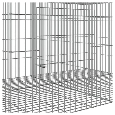 2-Panel Rabbit Cage 110x79x54 cm Galvanised Iron