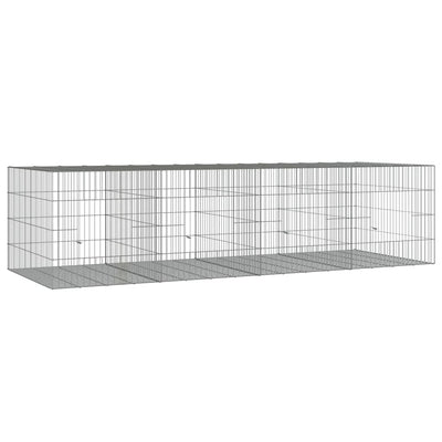 4-Panel Rabbit Cage 217x79x54 cm Galvanised Iron