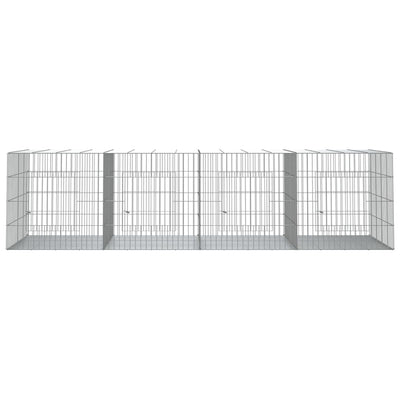 4-Panel Rabbit Cage 217x79x54 cm Galvanised Iron