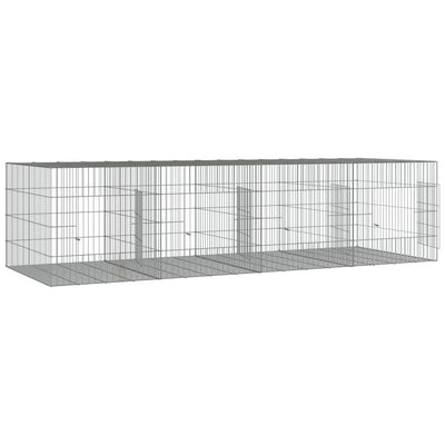 4-Panel Rabbit Cage 217x79x54 cm Galvanised Iron