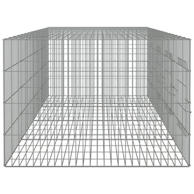 4-Panel Rabbit Cage 217x79x54 cm Galvanised Iron