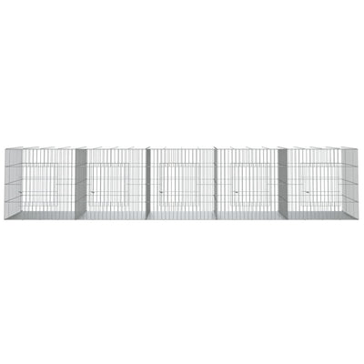 5-Panel Rabbit Cage 273x79x54 cm Galvanised Iron