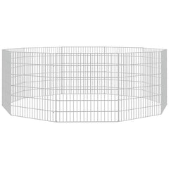 vidaXL Free Range Animal Enclosure 10-Panel 54x60 cm Galvanised Iron 2