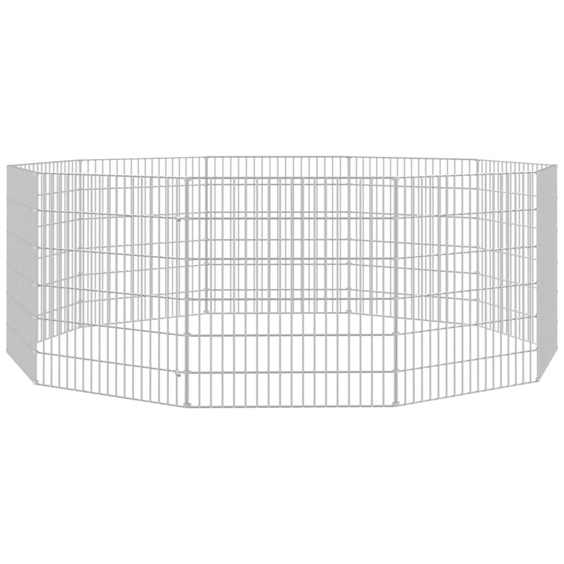 10-Panel Rabbit Cage 54x60 cm Galvanised Iron