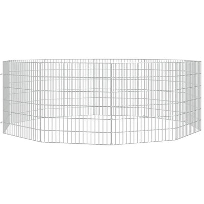 10-Panel Rabbit Cage 54x60 cm Galvanised Iron