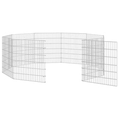 vidaXL Free Range Animal Enclosure 10-Panel 54x60 cm Galvanised Iron 5
