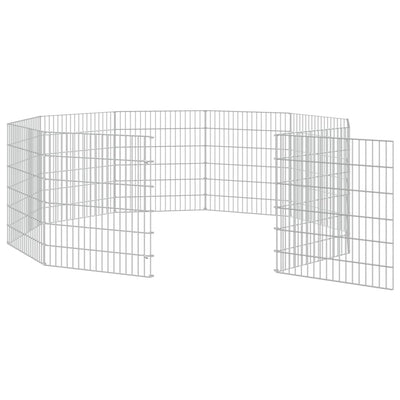 10-Panel Rabbit Cage 54x60 cm Galvanised Iron