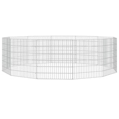 vidaXL Free Range Animal Enclosure 12-Panel 54x60 cm Galvanised Iron 2