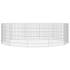 vidaXL Free Range Animal Enclosure 12-Panel 54x60 cm Galvanised Iron 3