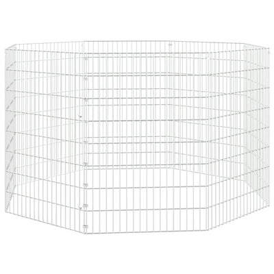 8-Panel Rabbit Cage 54x80 cm Galvanised Iron