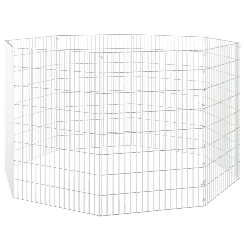 8-Panel Rabbit Cage 54x80 cm Galvanised Iron