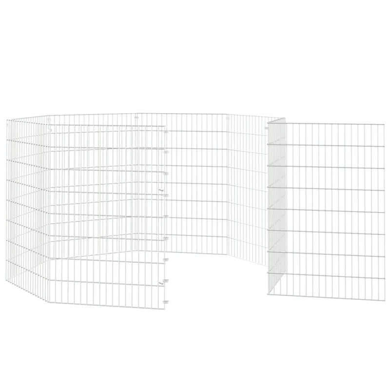 8-Panel Rabbit Cage 54x80 cm Galvanised Iron