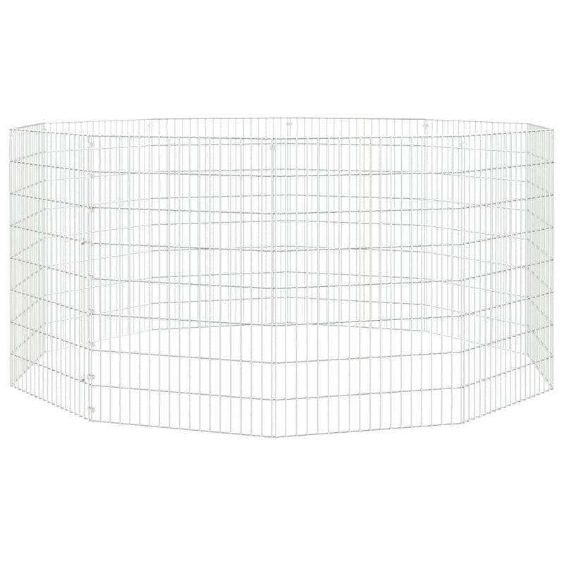 10-Panel Rabbit Cage 54x80 cm Galvanised Iron