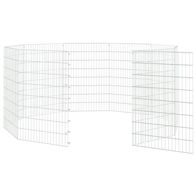 10-Panel Rabbit Cage 54x80 cm Galvanised Iron