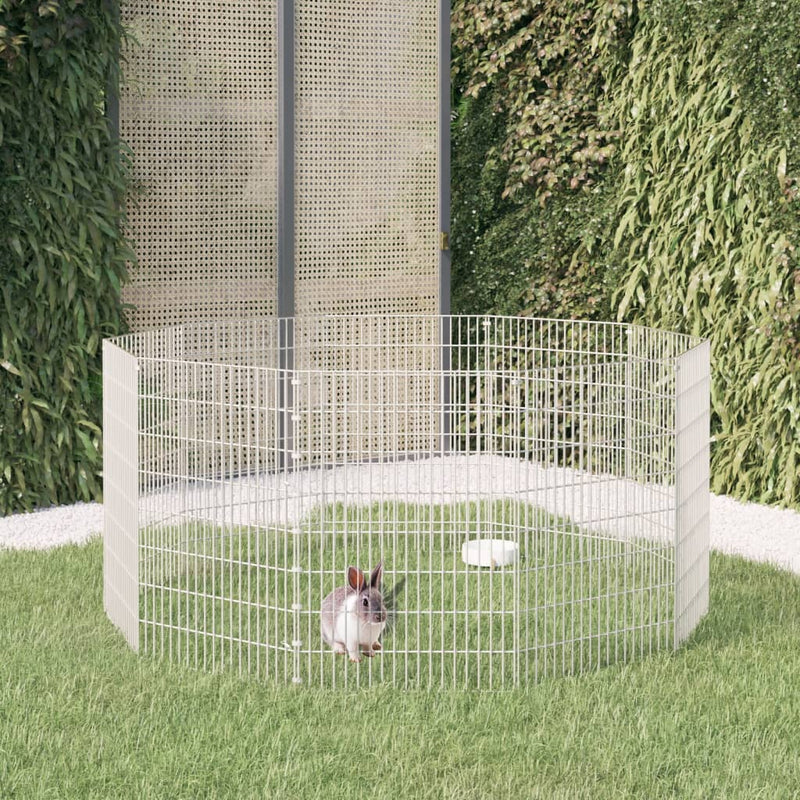 10-Panel Rabbit Cage 54x80 cm Galvanised Iron