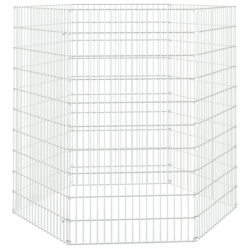 6-Panel Rabbit Cage 54x100 cm Galvanised Iron