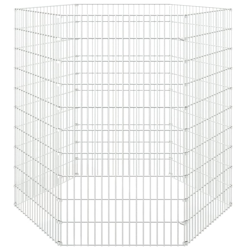 6-Panel Rabbit Cage 54x100 cm Galvanised Iron