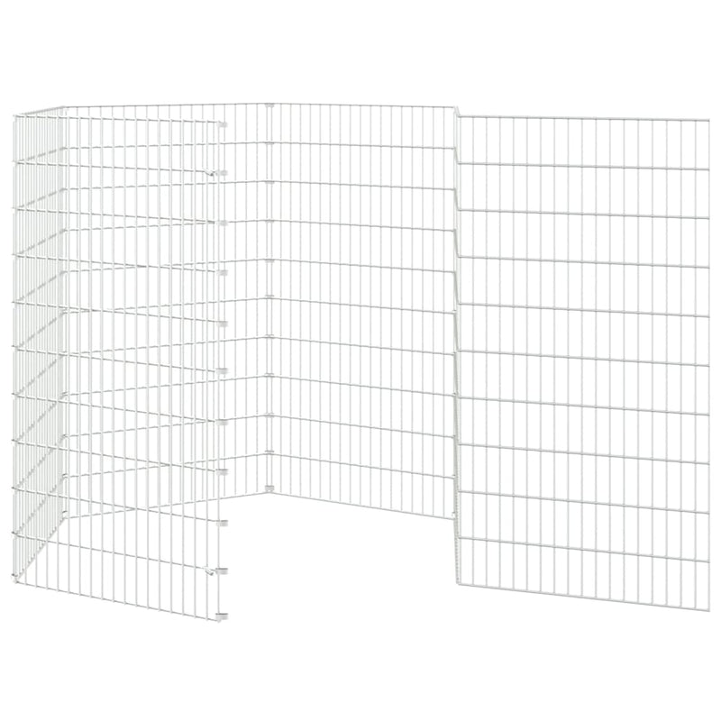 6-Panel Rabbit Cage 54x100 cm Galvanised Iron