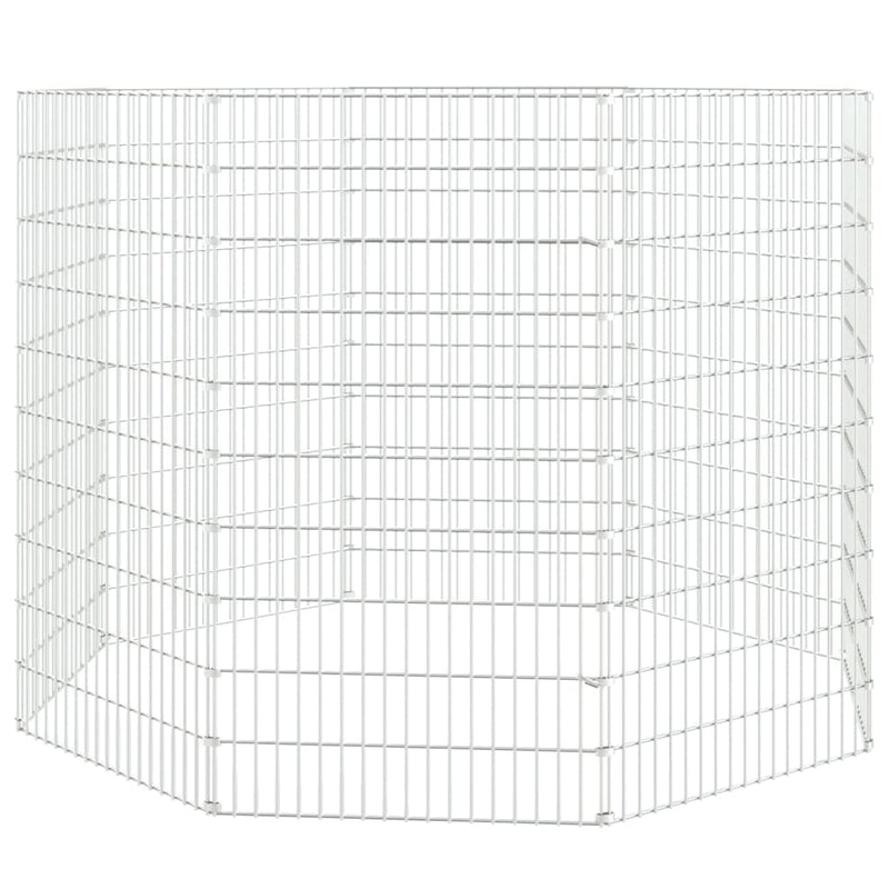 8-Panel Rabbit Cage 54x100 cm Galvanised Iron