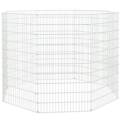 8-Panel Rabbit Cage 54x100 cm Galvanised Iron