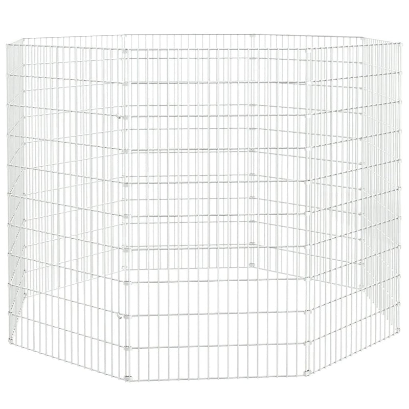 8-Panel Rabbit Cage 54x100 cm Galvanised Iron