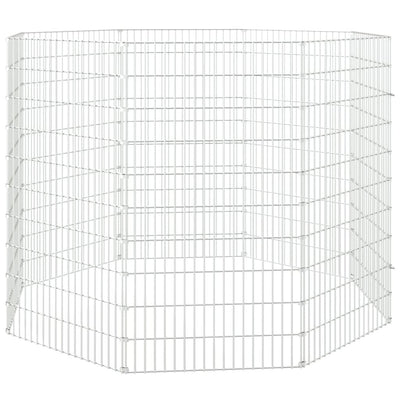 8-Panel Rabbit Cage 54x100 cm Galvanised Iron