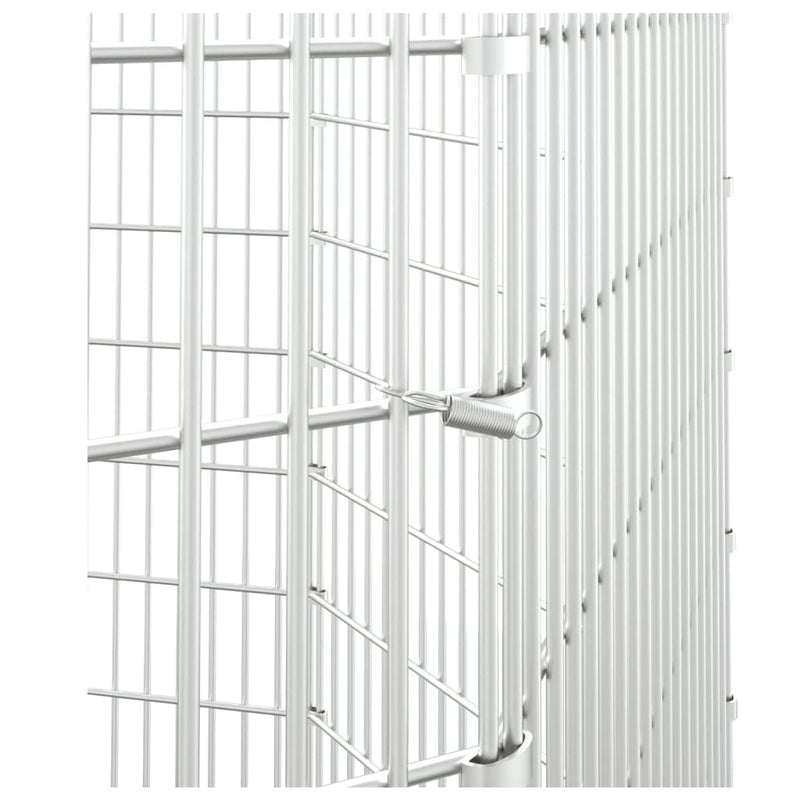 8-Panel Rabbit Cage 54x100 cm Galvanised Iron