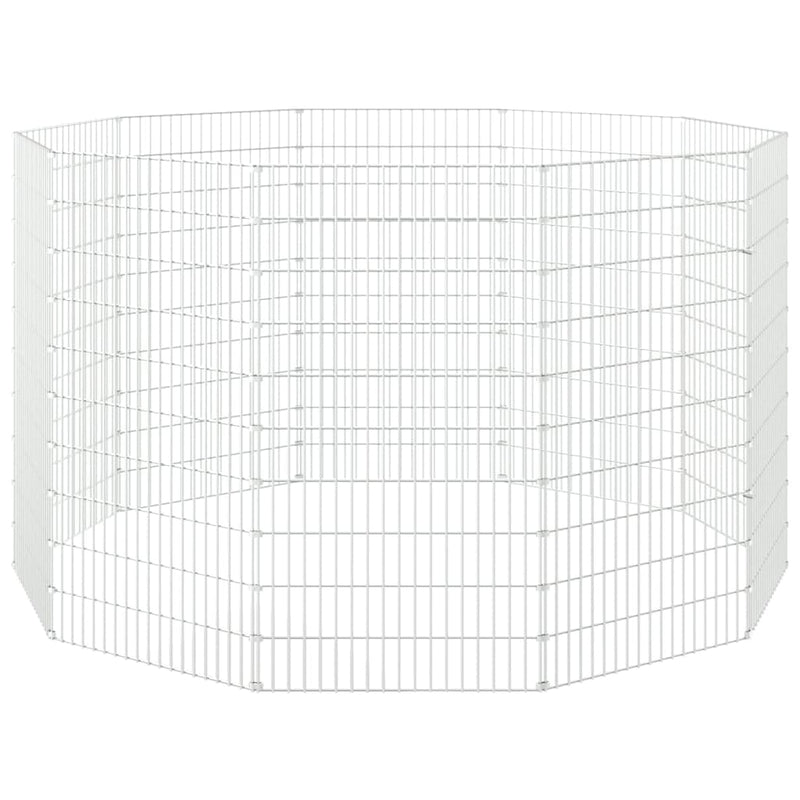 10-Panel Rabbit Cage 54x100 cm Galvanised Iron