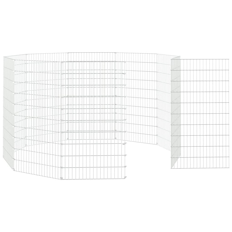 10-Panel Rabbit Cage 54x100 cm Galvanised Iron