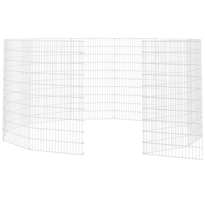 12-Panel Rabbit Cage 54x100 cm Galvanised Iron