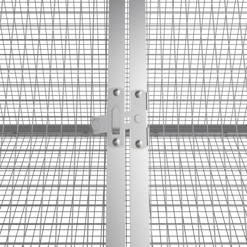 Rabbit Cage Grey 201.5x80.5x71 cm Galvanised Steel