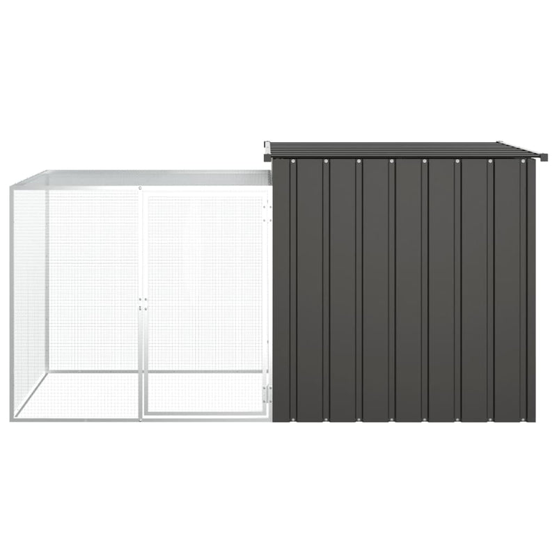 Chicken Cage Anthracite 200x91x100 cm Galvanised Steel