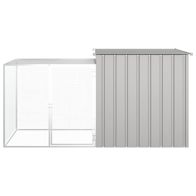 Chicken Cage Grey 200x91x100 cm Galvanised Steel