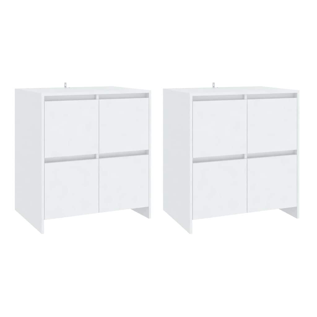 Sideboards 2 pcs 70x41x75 cm Engineered Wood White
