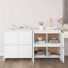 Sideboards 2 pcs 70x41x75 cm Engineered Wood White