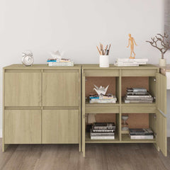Sideboards 2 pcs 70x41x75 cm Engineered Wood Sonoma oak