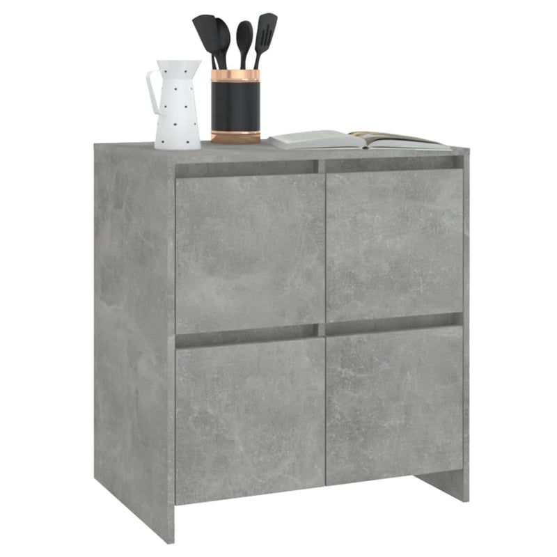 Sideboards 2 pcs Concrete Grey 70x41x75 cm Engineered Wood