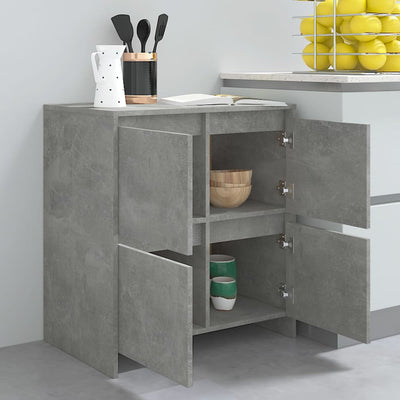 Sideboards 2 pcs Concrete Grey 70x41x75 cm Engineered Wood