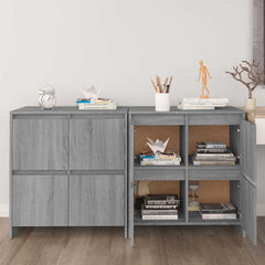 Sideboards 2 pcs 70x41x75 cm Engineered Wood Grey sonoma