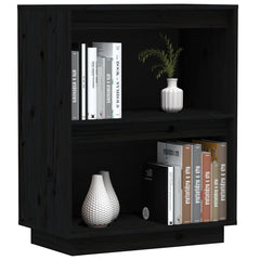 vidaXL Console Cabinet Black 60x34x75 cm Solid Wood Pine 4