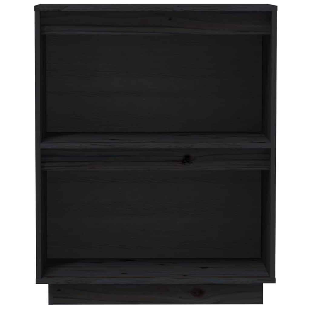 vidaXL Console Cabinet Black 60x34x75 cm Solid Wood Pine 5